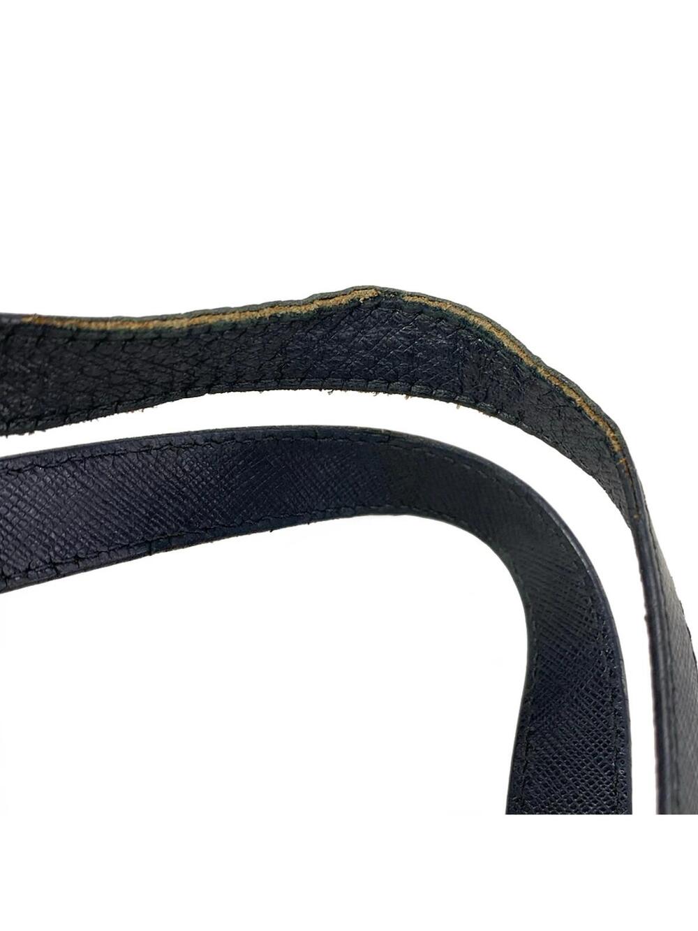 Prada Black Silver Nylon Leather Patent #282875P97B - Picture 9 of 15
